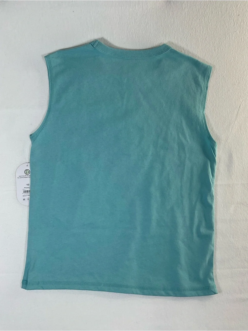 Wonder Nation Aqua Tank Top with Navy Shark Graphic, Size 10 New With Tag